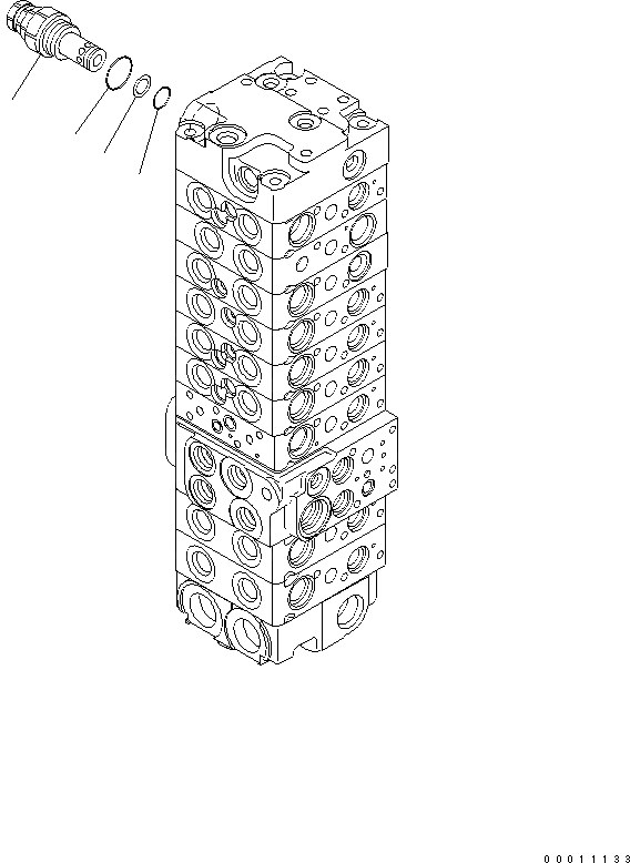 Схема запчастей Komatsu PC50MR-2-AC - ОСНОВН. КЛАПАН (9-КЛАПАН) (/) ОСНОВН. КОМПОНЕНТЫ И РЕМКОМПЛЕКТЫ