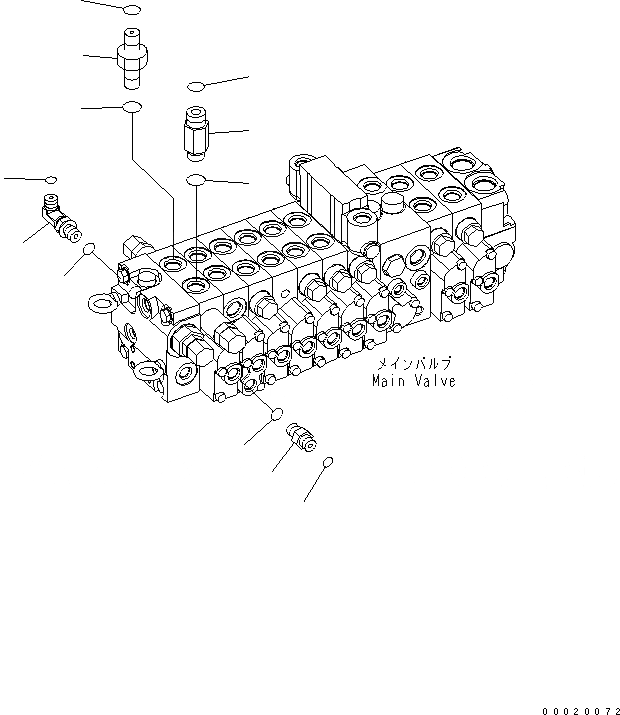 Схема запчастей Komatsu PC50MR-2 - ОСНОВН. КЛАПАН (ДОПОЛН. ЧАСТЬ) (ВЫСОК. ЕМК.) (ДЛЯ НАВЕСН. ОБОРУД.) (ДЛЯ СТРАН ЕС) ГИДРАВЛИКА