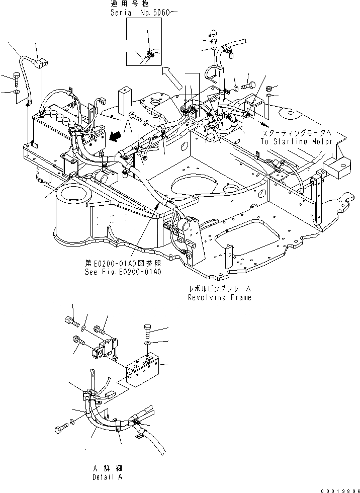 Схема запчастей Komatsu PC50MR-2 - ЭЛЕКТРОПРОВОДКА (КАБЕЛЬ И БЛОК РЕЛЕ) ЭЛЕКТРИКА