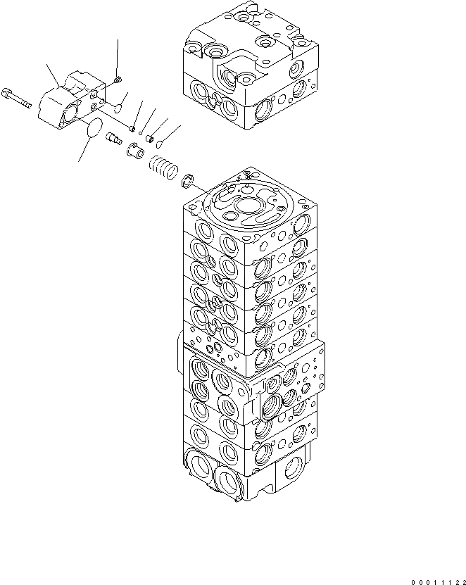 Схема запчастей Komatsu PC50MR-2 - ОСНОВН. КЛАПАН (9-КЛАПАН) (9/) ОСНОВН. КОМПОНЕНТЫ И РЕМКОМПЛЕКТЫ
