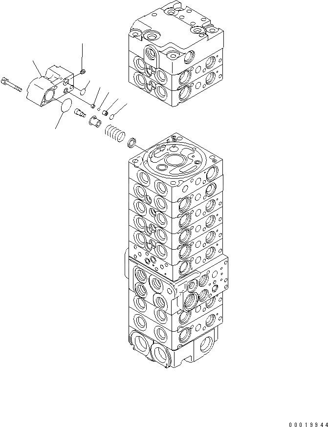 Схема запчастей Komatsu PC50MR-2 - ОСНОВН. КЛАПАН (-КЛАПАН) (ДЛЯ POWER ANLGLE ОТВАЛ) (9/) ОСНОВН. КОМПОНЕНТЫ И РЕМКОМПЛЕКТЫ