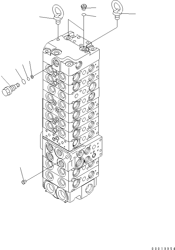 Схема запчастей Komatsu PC50MR-2 - ОСНОВН. КЛАПАН (-КЛАПАН) (ДЛЯ POWER ANLGLE ОТВАЛ) (9/) ОСНОВН. КОМПОНЕНТЫ И РЕМКОМПЛЕКТЫ