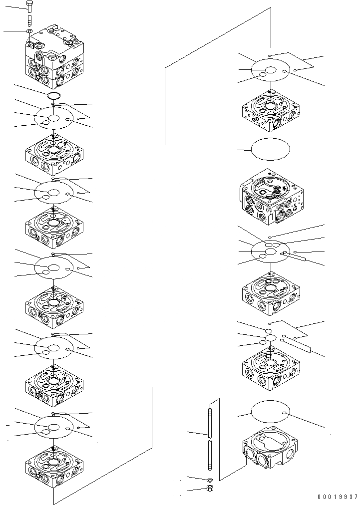 Схема запчастей Komatsu PC50MR-2 - ОСНОВН. КЛАПАН (-КЛАПАН) (ДЛЯ POWER ANLGLE ОТВАЛ) (/) ОСНОВН. КОМПОНЕНТЫ И РЕМКОМПЛЕКТЫ