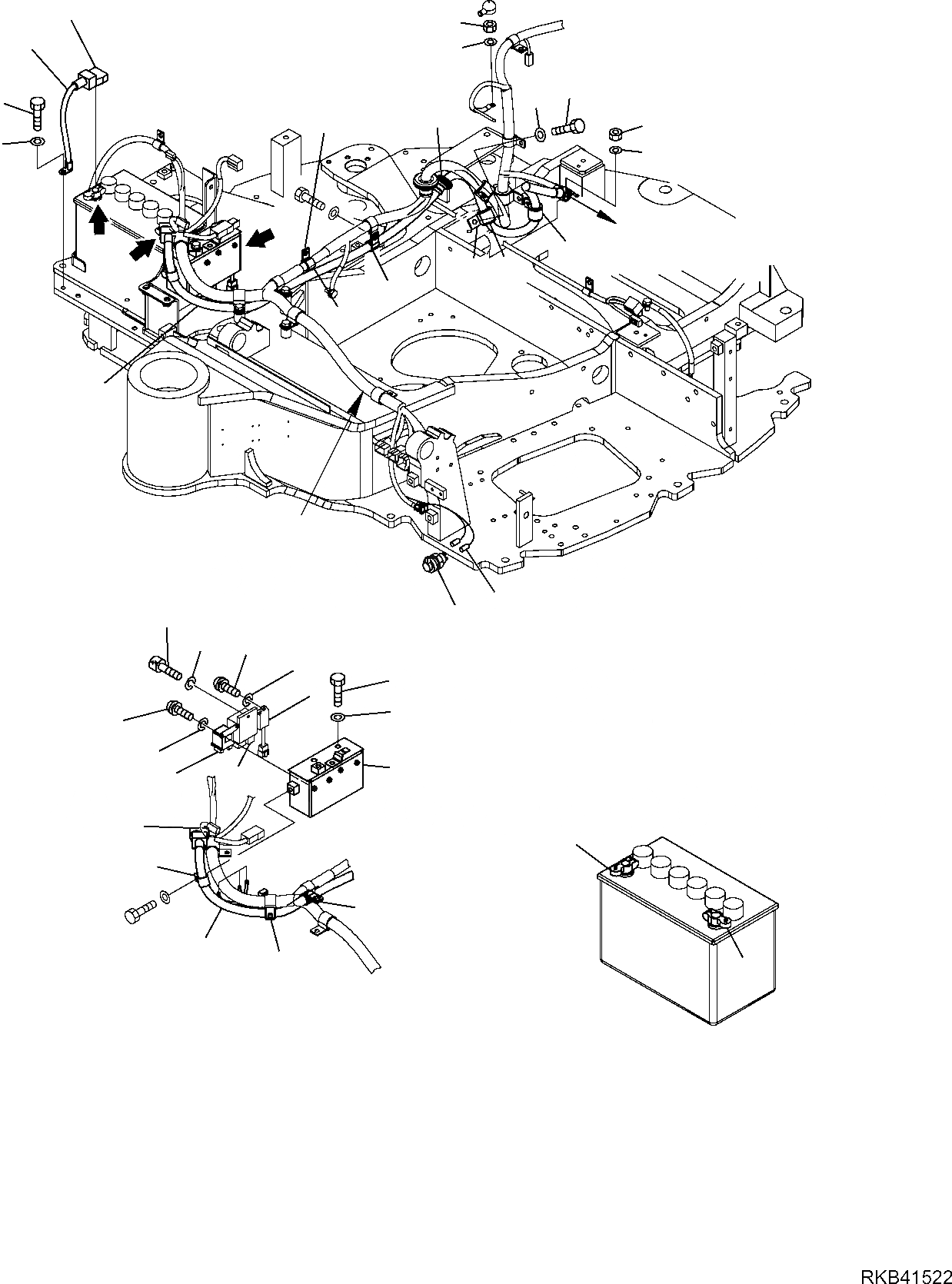 Схема запчастей Komatsu PC50MR-2 - ЭЛЕКТРИКА (/) КОМПОНЕНТЫ ДВИГАТЕЛЯ И ЭЛЕКТРИКА