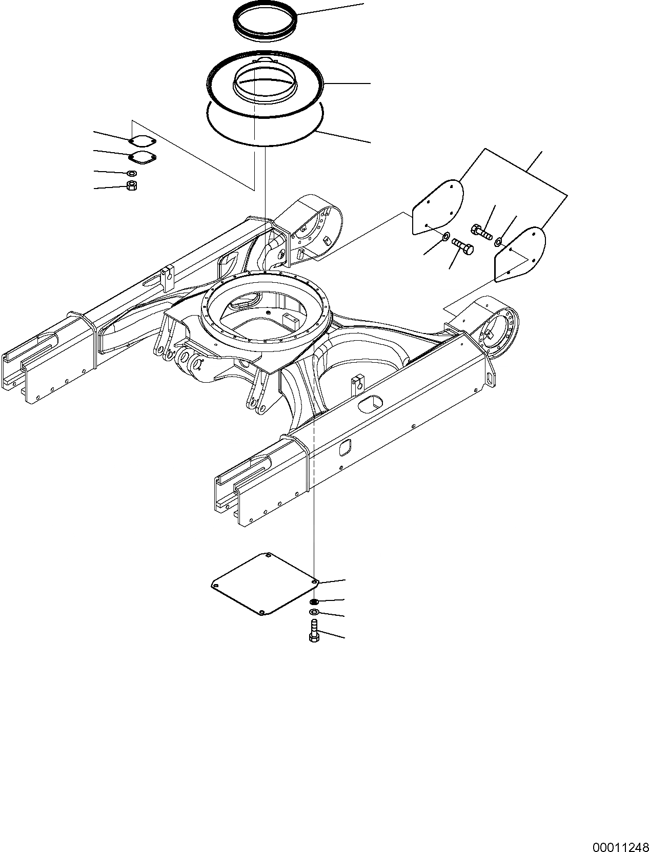 Схема запчастей Komatsu PC50MR-2 - КРЫШКИ НИЖН.CARRIAGE