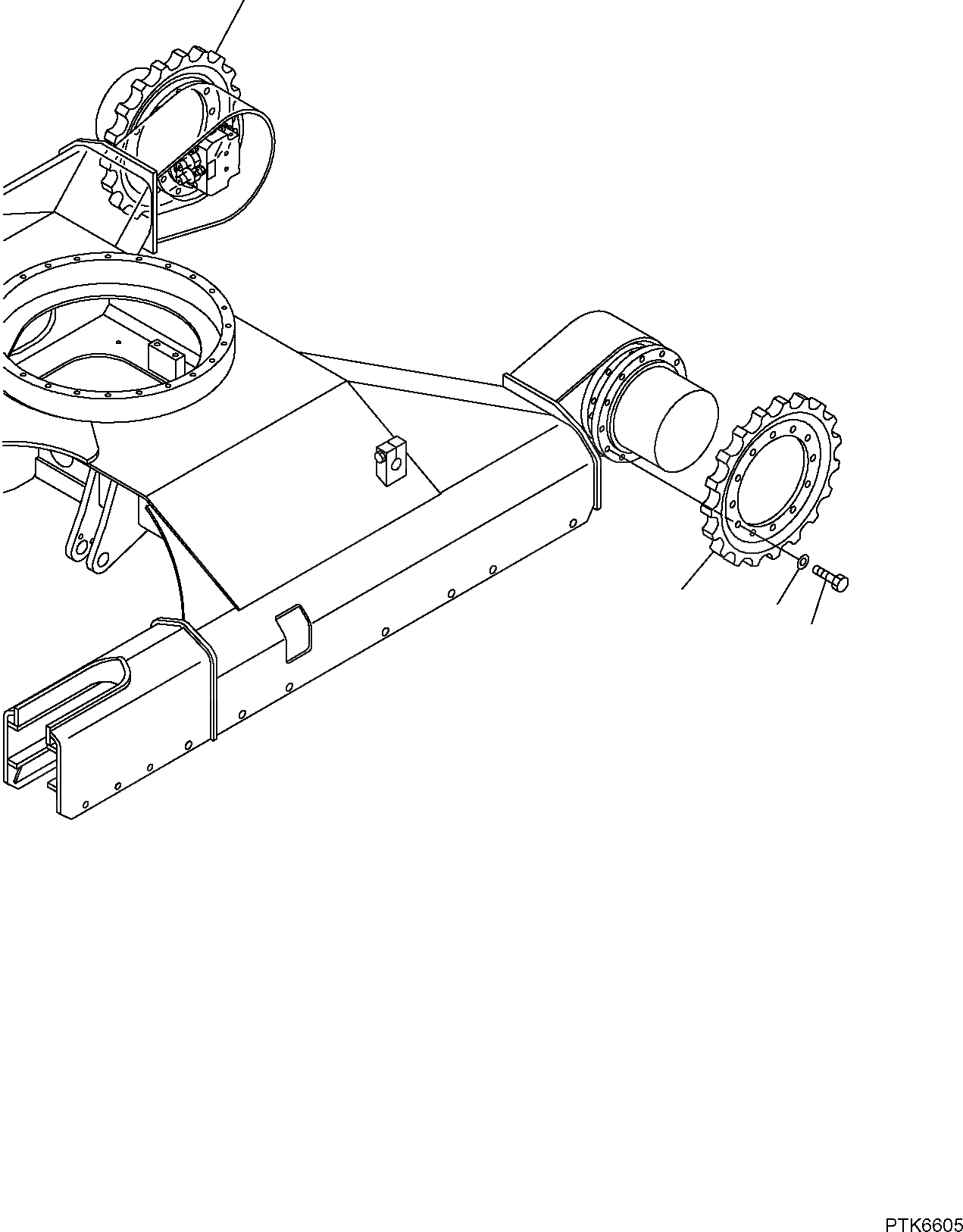 Схема запчастей Komatsu PC50MR-2 - ЗВЕЗДОЧКА НИЖН.CARRIAGE