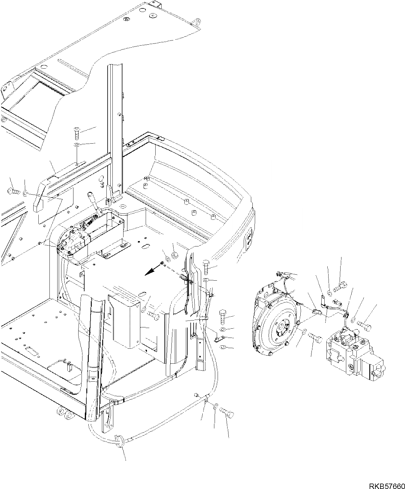 Схема запчастей Komatsu PC50MR-2 - КРЫШКИ (КАБИНА) (КОНДИЦ.) (/) ЧАСТИ КОРПУСА И КАБИНА