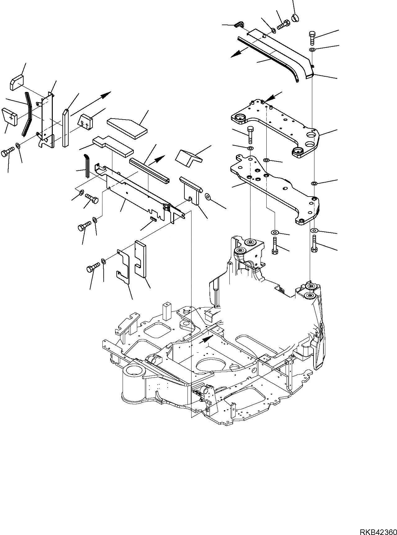 Схема запчастей Komatsu PC50MR-2 - КАБИНА (КРЕПЛЕНИЕ) (/) ЧАСТИ КОРПУСА И КАБИНА