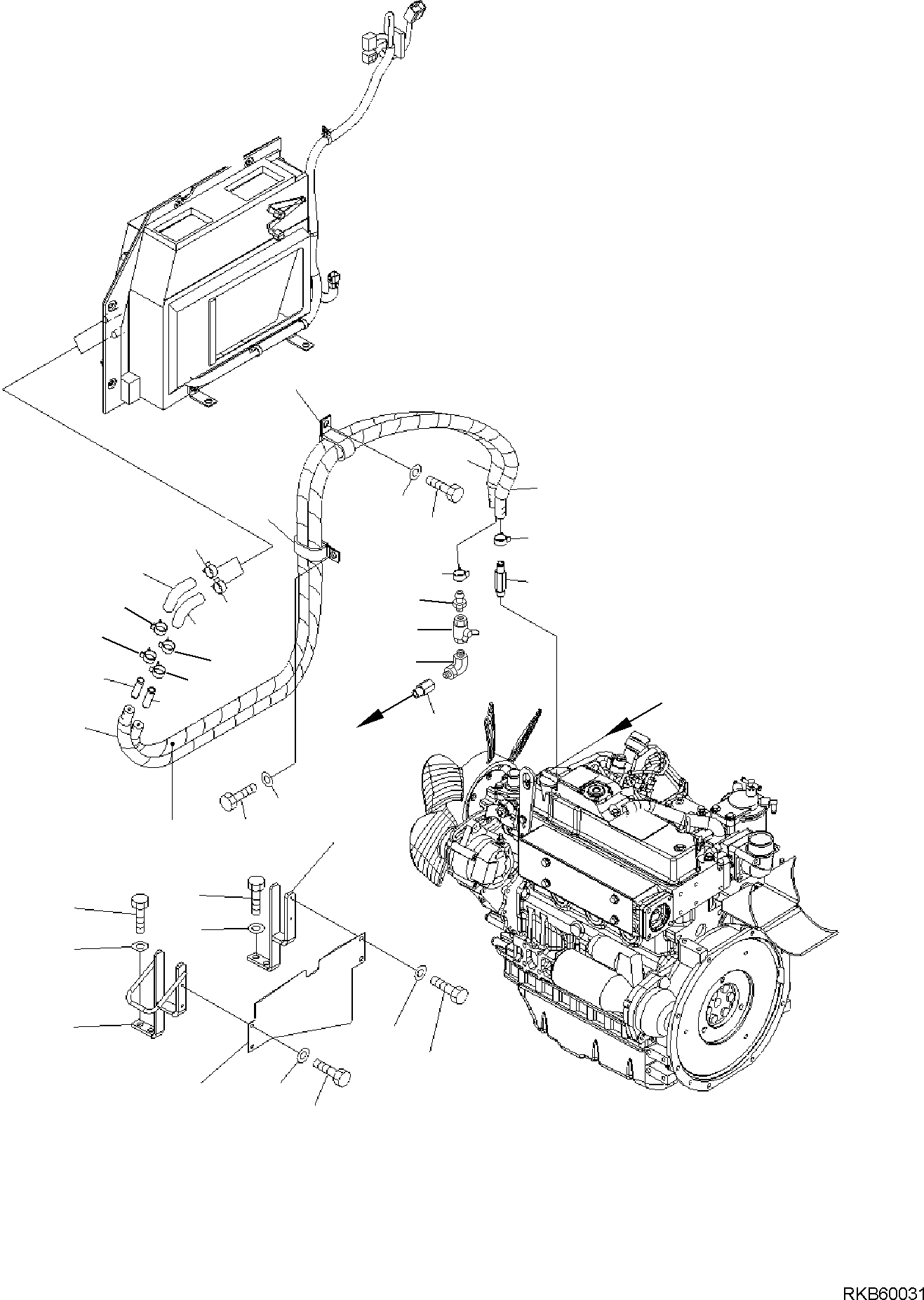 Схема запчастей Komatsu PC50MR-2 - КОНДИЦ. СИСТЕМА (/) ЧАСТИ КОРПУСА И КАБИНА