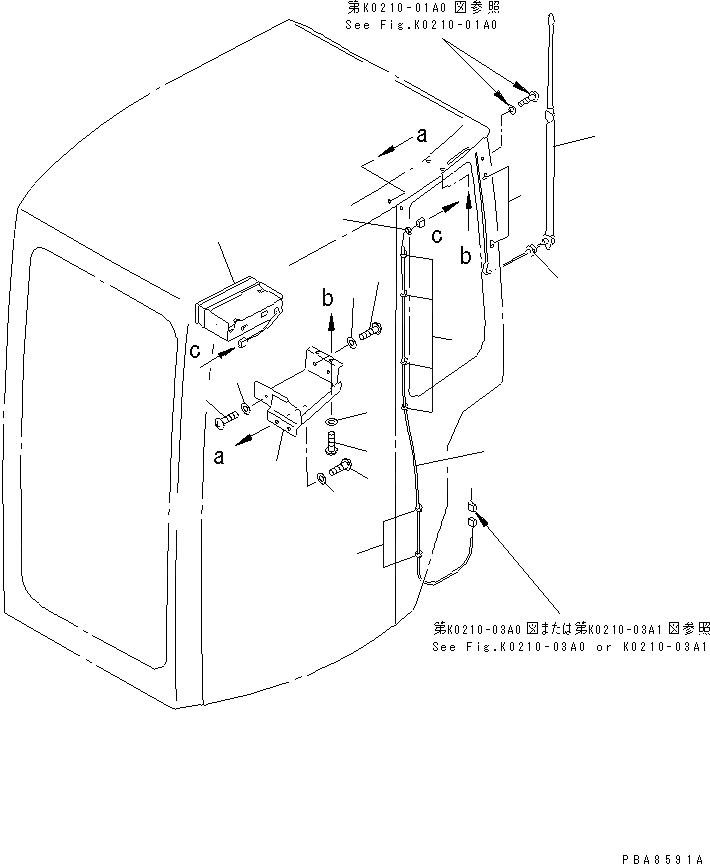 Схема запчастей Komatsu PC50UD-2 - РАДИО(№8-799) КАБИНА ОПЕРАТОРА И СИСТЕМА УПРАВЛЕНИЯ