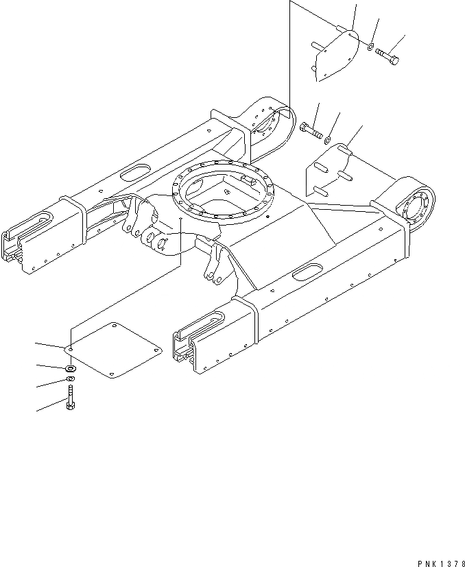 Схема запчастей Komatsu PC50UD-2 - КРЫШКИ ХОДОВАЯ