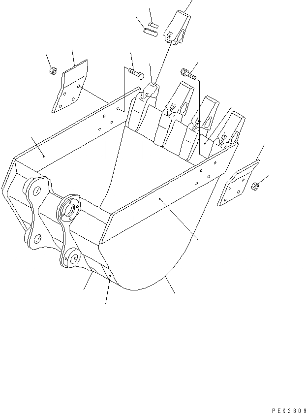 Схема запчастей Komatsu PC50UD-2 - КОВШ¤ .M (MINI .M) ШИР. 8MM (ВЕРТИКАЛЬН. ПАЛЕЦ) РАБОЧЕЕ ОБОРУДОВАНИЕ