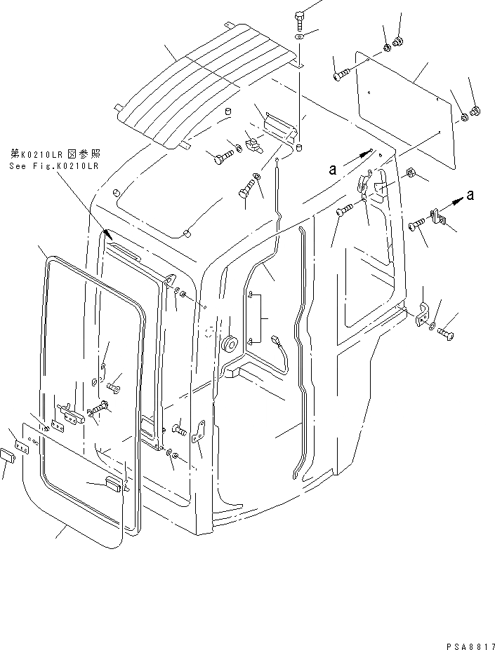 Схема запчастей Komatsu PC50UU-2 - КАБИНА (КОРПУС) (EC СПЕЦ-Я.)(№8-799) КАБИНА ОПЕРАТОРА И СИСТЕМА УПРАВЛЕНИЯ