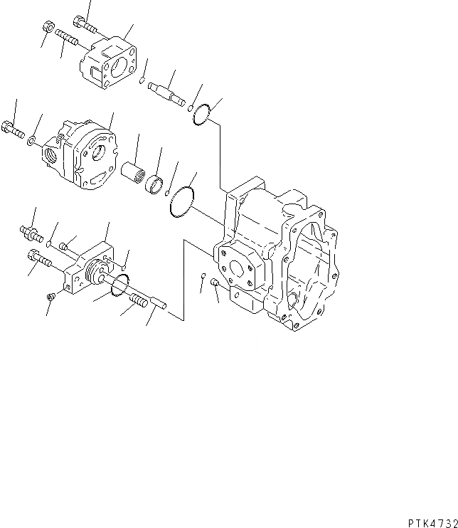 Схема запчастей Komatsu PC50UU-2 - ОСНОВН. НАСОС (/)(№7-) ОСНОВН. КОМПОНЕНТЫ И РЕМКОМПЛЕКТЫ