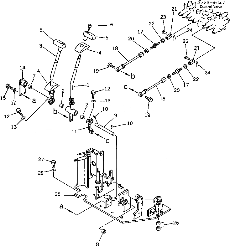 Схема запчастей Komatsu PC50UU-1 - РЫЧАГ УПРАВЛ-Я ХОДОМ ( WAY SHIFT PATTERN СПЕЦ-Я.)(№-) СИСТЕМА УПРАВЛЕНИЯ И ОСНОВНАЯ РАМА