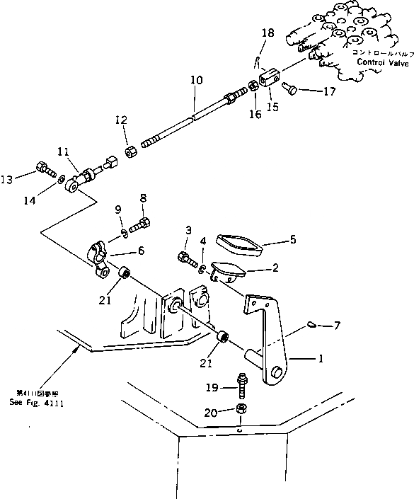 Схема запчастей Komatsu PC50UU-1 - ПЕДАЛЬ СКОРОСТИ И МЕХАНИЗМ ( WAY SHIFT PATTERN СПЕЦ-Я.)(№-) СИСТЕМА УПРАВЛЕНИЯ И ОСНОВНАЯ РАМА