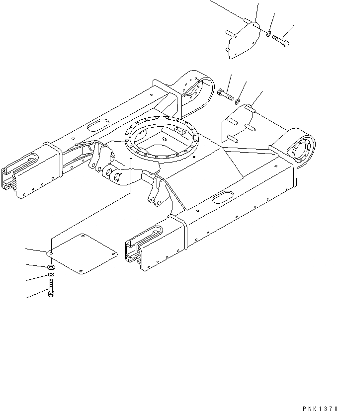 Схема запчастей Komatsu PC50UU-2 - КРЫШКИ ХОДОВАЯ