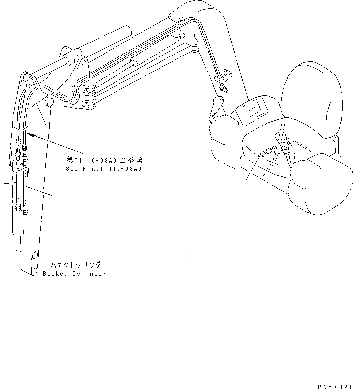 Схема запчастей Komatsu PC50UU-2 - РУКОЯТЬ (ШЛАНГИ) (УДЛИНН. РУКОЯТЬ) РАБОЧЕЕ ОБОРУДОВАНИЕ