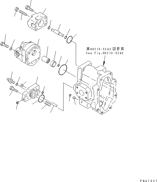 Схема запчастей Komatsu PC50UU-2 - ОСНОВН. НАСОС (/)(№77-) ОСНОВН. КОМПОНЕНТЫ И РЕМКОМПЛЕКТЫ