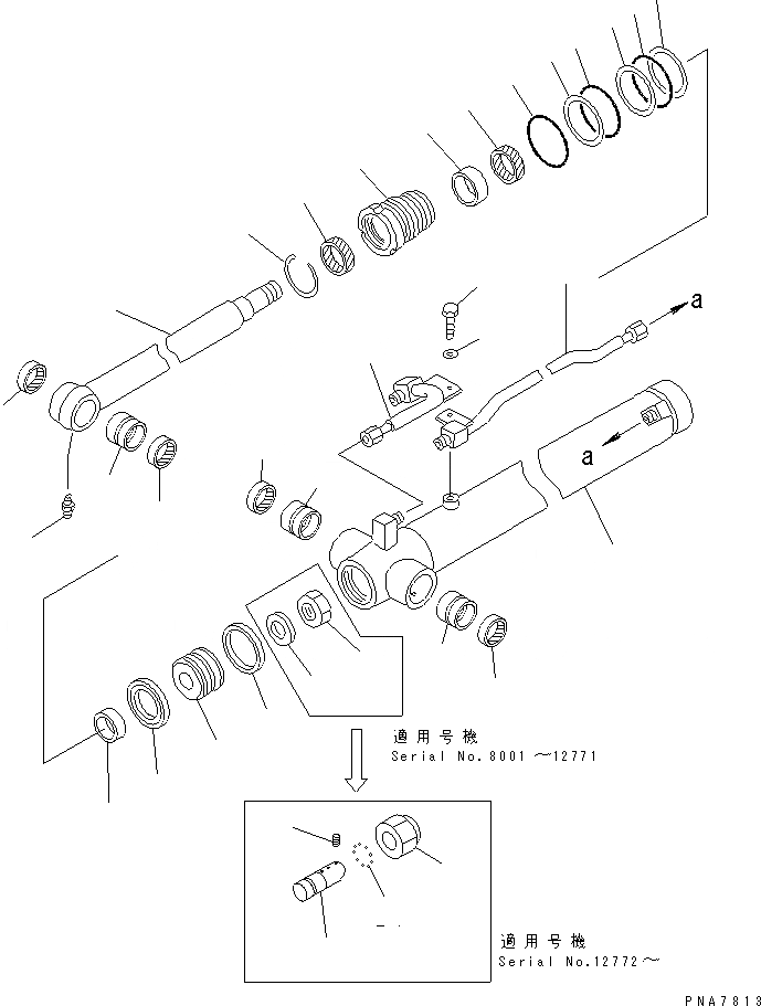 Схема запчастей Komatsu PC50UU-2 - ЦИЛИНДР РУКОЯТИ(ВНУТР. ЧАСТИ) ОСНОВН. КОМПОНЕНТЫ И РЕМКОМПЛЕКТЫ