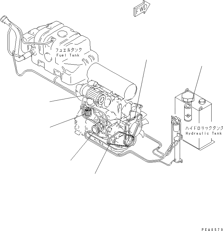 Схема запчастей Komatsu PC50UU-2 - ЭЛЕМЕНТ И V-РЕМЕНЬ(№8-99) КАТАЛОГИ ЗЧ