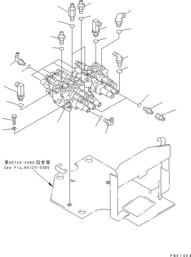 Схема запчастей Komatsu PC50UU-2 - ОСНОВН. КЛАПАН (КРЕПЛЕНИЕ И ПАТРУБОК) (ДЛЯ КЛАПАН ПРАВ.)          (ДЛЯ TBG И EC СПЕЦ-Я.)(№8-88) ГИДРАВЛИКА