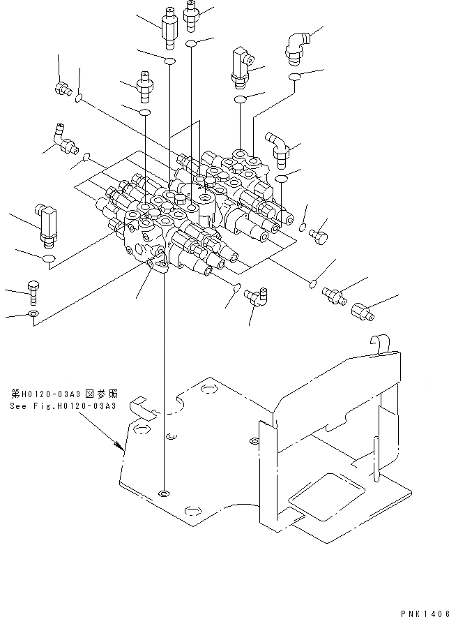 Схема запчастей Komatsu PC50UU-2 - ОСНОВН. КЛАПАН (КРЕПЛЕНИЕ И ПАТРУБОК) (ДЛЯ КЛАПАН ПРАВ.) (НАКЛОНЯЕМ. МЕХАНИЧ.L ANGLE) (ДЛЯ TBG И EC СПЕЦ-Я.)(№8-88) ГИДРАВЛИКА