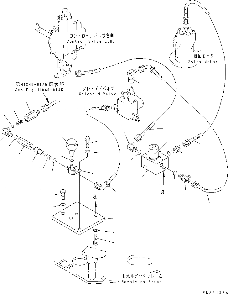 Схема запчастей Komatsu PC50UU-2 - P.P.C. ОСНОВН. ЛИНИЯ (АККУМУЛЯТОР ЛИНИЯ) (ДЛЯ TBG И EC СПЕЦ-Я.)(№97-88) ГИДРАВЛИКА