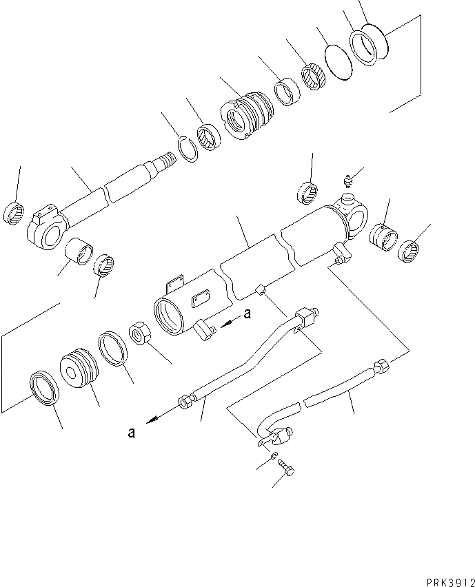 Схема запчастей Komatsu PC50UUM-2 - ЦИЛИНДР СТРЕЛЫ(ВНУТР. ЧАСТИ) ОСНОВН. КОМПОНЕНТЫ И РЕМКОМПЛЕКТЫ