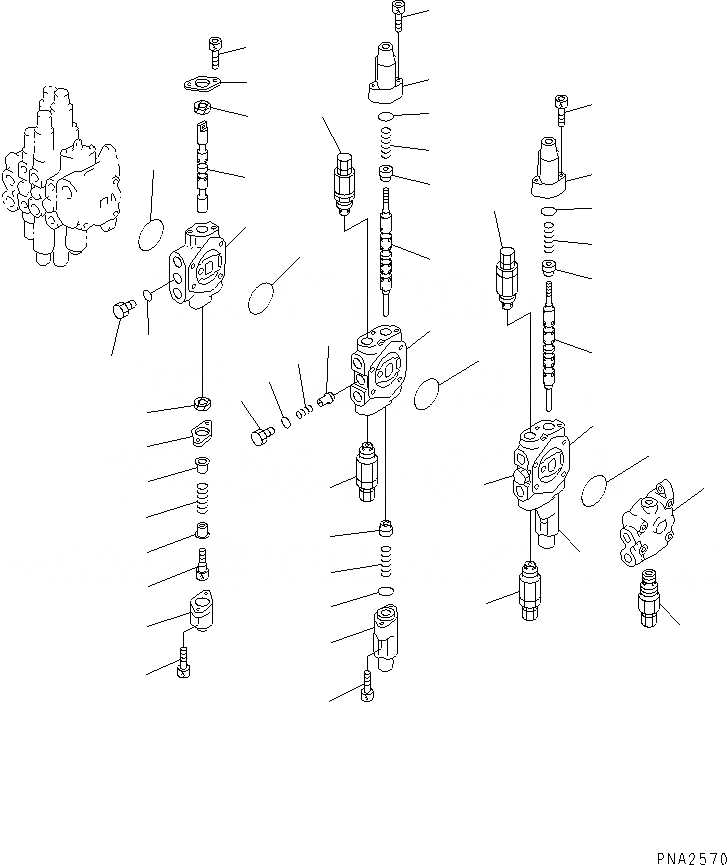 Схема запчастей Komatsu PC50UUM-2 - ОСНОВН. КЛАПАН (-КЛАПАН) (ДЛЯ КЛАПАН¤ ПРАВ.) (/) ОСНОВН. КОМПОНЕНТЫ И РЕМКОМПЛЕКТЫ