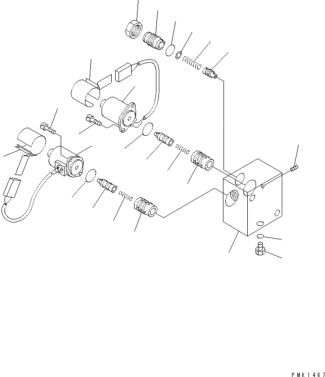 Схема запчастей Komatsu PC50UUM-2 - СТОПОРН. КЛАПАН ОСНОВН. КОМПОНЕНТЫ И РЕМКОМПЛЕКТЫ