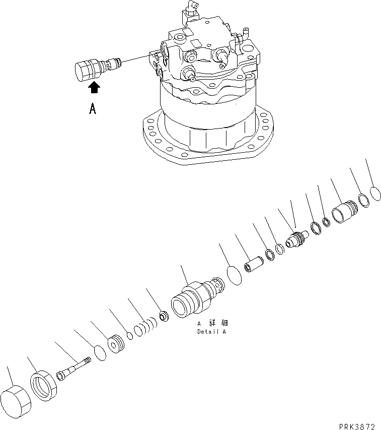 Схема запчастей Komatsu PC58SF-1 - МОТОР ПОВОРОТА (/) ОСНОВН. КОМПОНЕНТЫ И РЕМКОМПЛЕКТЫ