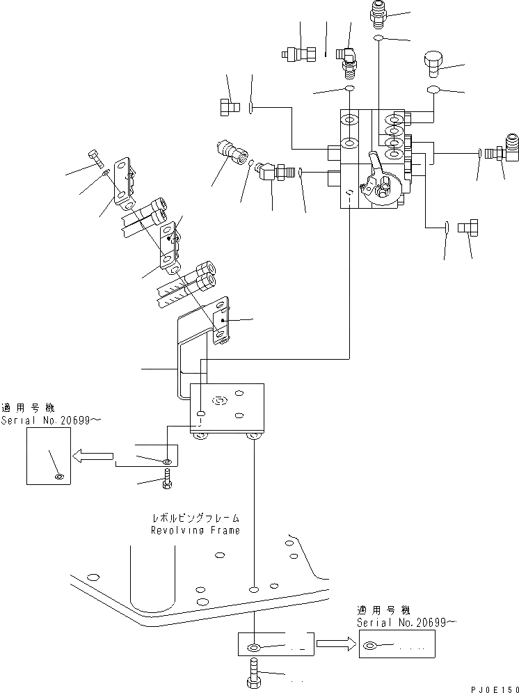 Схема запчастей Komatsu PC58UU-3 - MULTI PATERN (ПАТРУБОК) (WAY) (СЕВ. АМЕРИКА СПЕЦ-Я.) ГИДРАВЛИКА