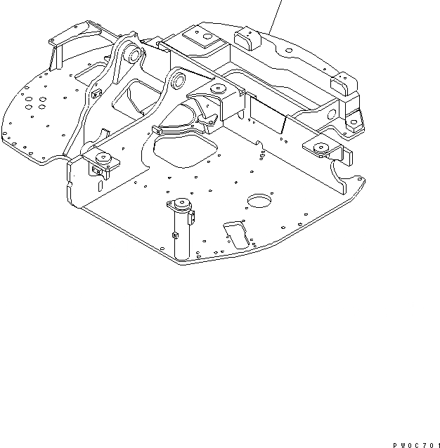 Схема запчастей Komatsu PC58UU-3 - ОСНОВНАЯ РАМА (СЕВ. АМЕРИКА СПЕЦ-Я.) ОСНОВНАЯ РАМА И ЕЕ ЧАСТИ