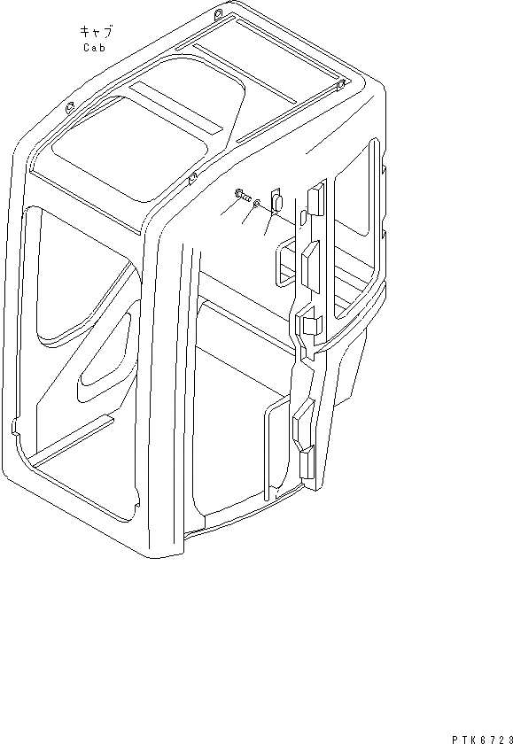 Схема запчастей Komatsu PC58UU-3 - КАБИНА (ОСВЕЩЕНИЕ) (TOPS КАБИНА) КАБИНА ОПЕРАТОРА И СИСТЕМА УПРАВЛЕНИЯ