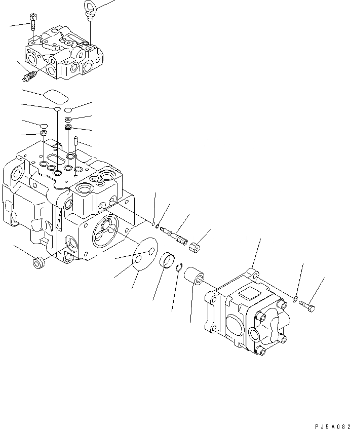 Схема запчастей Komatsu PC58UU-3 - ОСНОВН. НАСОС (/) ОСНОВН. КОМПОНЕНТЫ И РЕМКОМПЛЕКТЫ