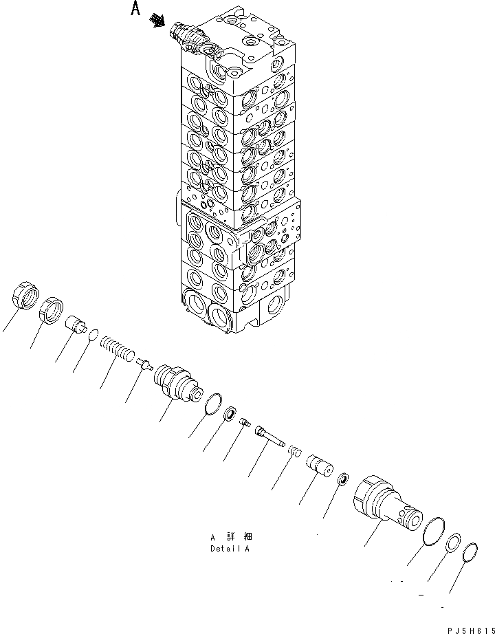 Схема запчастей Komatsu PC58UU-3 - ОСНОВН. КЛАПАН (9-КЛАПАН) (/) (ДЛЯ НАВЕСН. ОБОРУД.) ОСНОВН. КОМПОНЕНТЫ И РЕМКОМПЛЕКТЫ