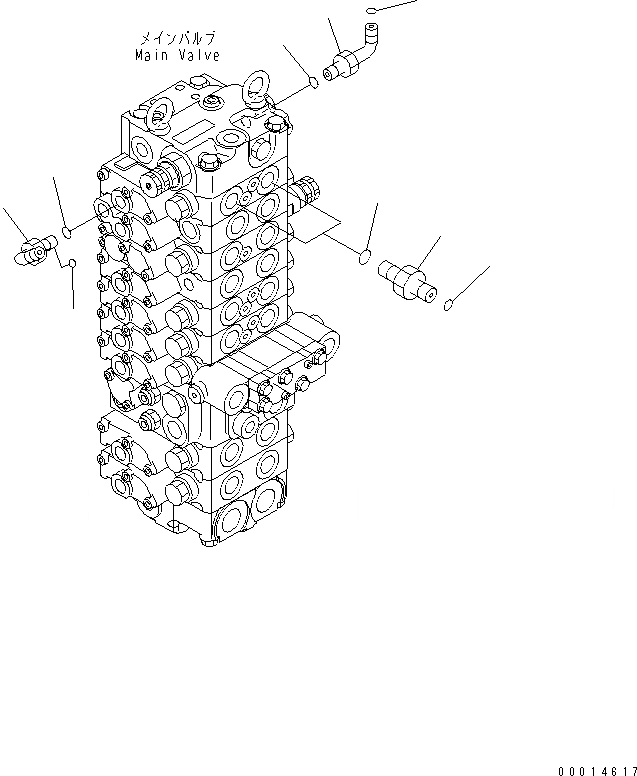 Схема запчастей Komatsu PC58UU-3 - ОСНОВН. КЛАПАН (ЗАГЛУШКА) (ДЛЯ НАКЛОНЯЕМ. MECHA ОТВАЛ С ИЗМ. УГЛОМ ПОВОРОТА)(№88-) ГИДРАВЛИКА