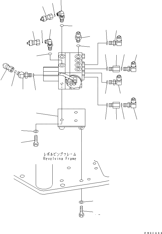 Схема запчастей Komatsu PC58UU-3 - MULTI PATERN (ПАТРУБОК) (WAY) ГИДРАВЛИКА