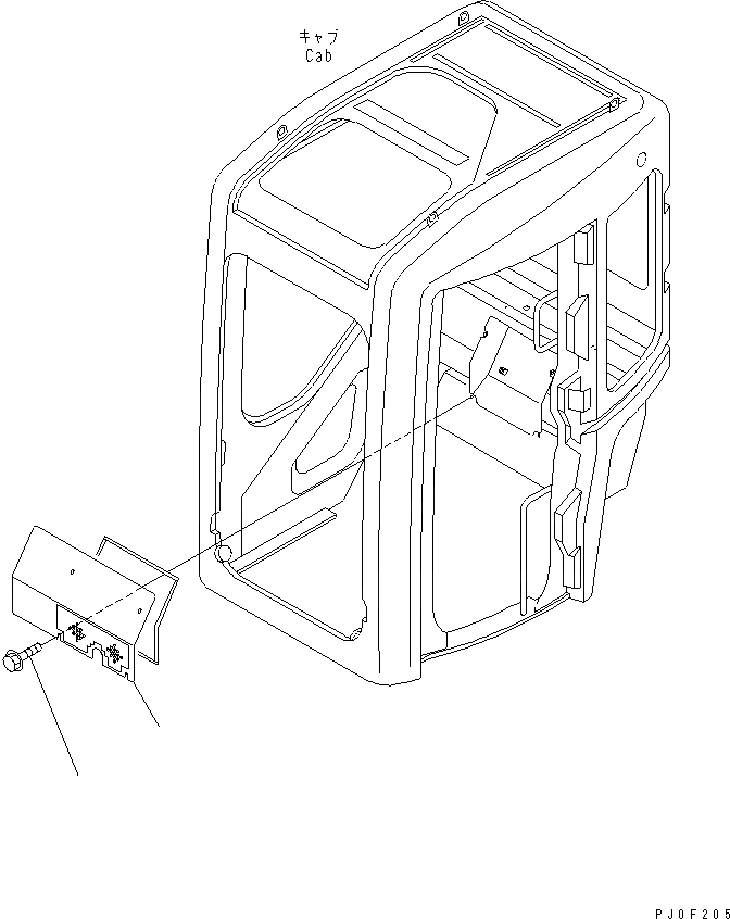 Схема запчастей Komatsu PC58UU-3 - КАБИНА (ЩИТКИ) КАБИНА ОПЕРАТОРА И СИСТЕМА УПРАВЛЕНИЯ