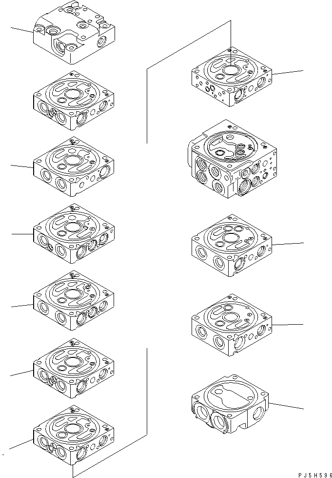 Схема запчастей Komatsu PC58UU-3 - ОСНОВН. КЛАПАН (9-КЛАПАН) (/) (ДЛЯ НАВЕСН. ОБОРУД.) ОСНОВН. КОМПОНЕНТЫ И РЕМКОМПЛЕКТЫ