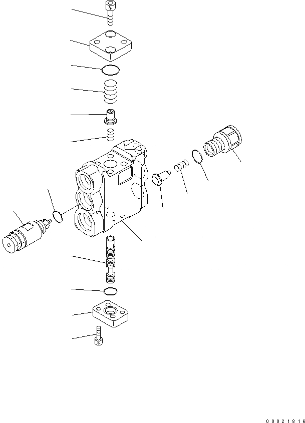 Схема запчастей Komatsu PC58UU-3 - ЗАКРЫВАЮЩИЙ КЛАПАН(ДЛЯ ПОДЪЕМА РУКОЯТИ) ОСНОВН. КОМПОНЕНТЫ И РЕМКОМПЛЕКТЫ