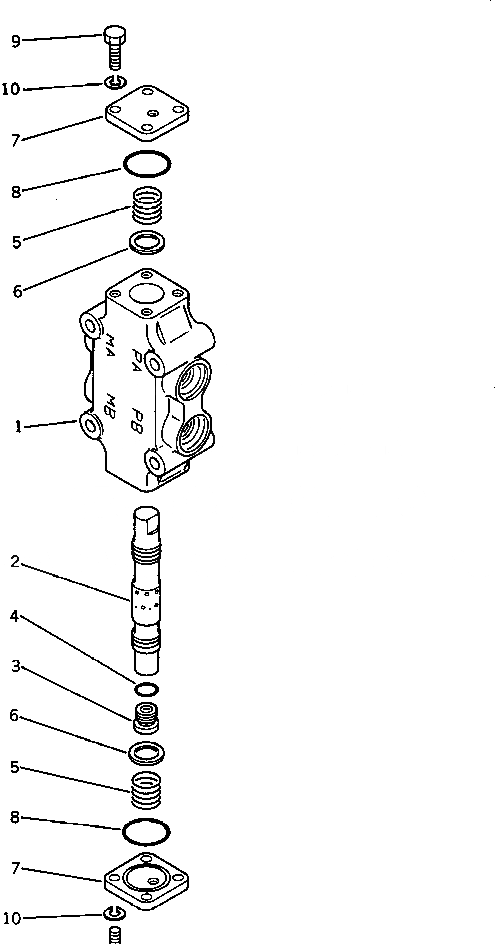 Схема запчастей Komatsu PC60-3 - COUNTER BALANCE КЛАПАН УПРАВЛ-Е РАБОЧИМ ОБОРУДОВАНИЕМ