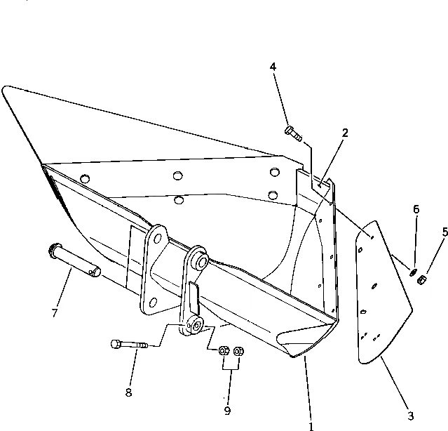 Схема запчастей Komatsu PC60-5 - TRAPEZOIDAL КОВШ РАБОЧЕЕ ОБОРУДОВАНИЕ