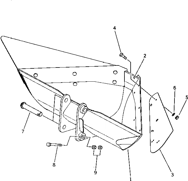 Схема запчастей Komatsu PC60-5 - TRAPEZOIDAL КОВШ РАБОЧЕЕ ОБОРУДОВАНИЕ