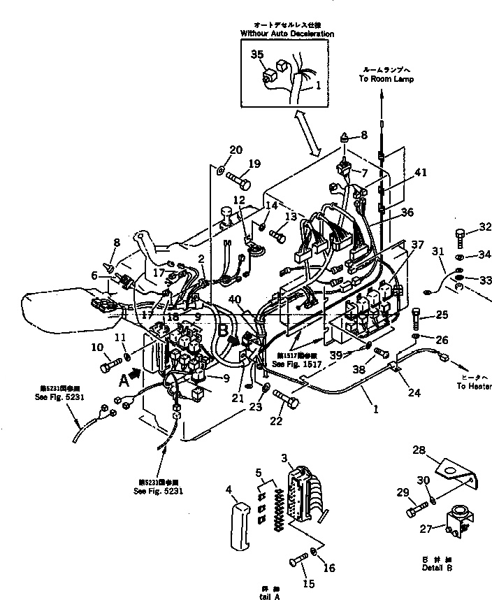 Схема запчастей Komatsu PC60-6 - ЭЛЕКТРИКА (ЛИНИЯ ПАНЕЛИ ПРИБОРОВ) (INCLUDE СПЕЦИФ-Я С ОТВАЛОМ) (ДЛЯ NORWAY СПЕЦ-Я.) КОМПОНЕНТЫ ДВИГАТЕЛЯ И ЭЛЕКТРИКА