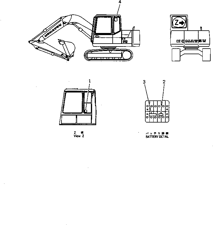 Схема запчастей Komatsu PC60-6 - МАРКИРОВКА (ДЛЯ США СПЕЦ-Я.) МАРКИРОВКА¤ ИНСТРУМЕНТ И РЕМКОМПЛЕКТЫ