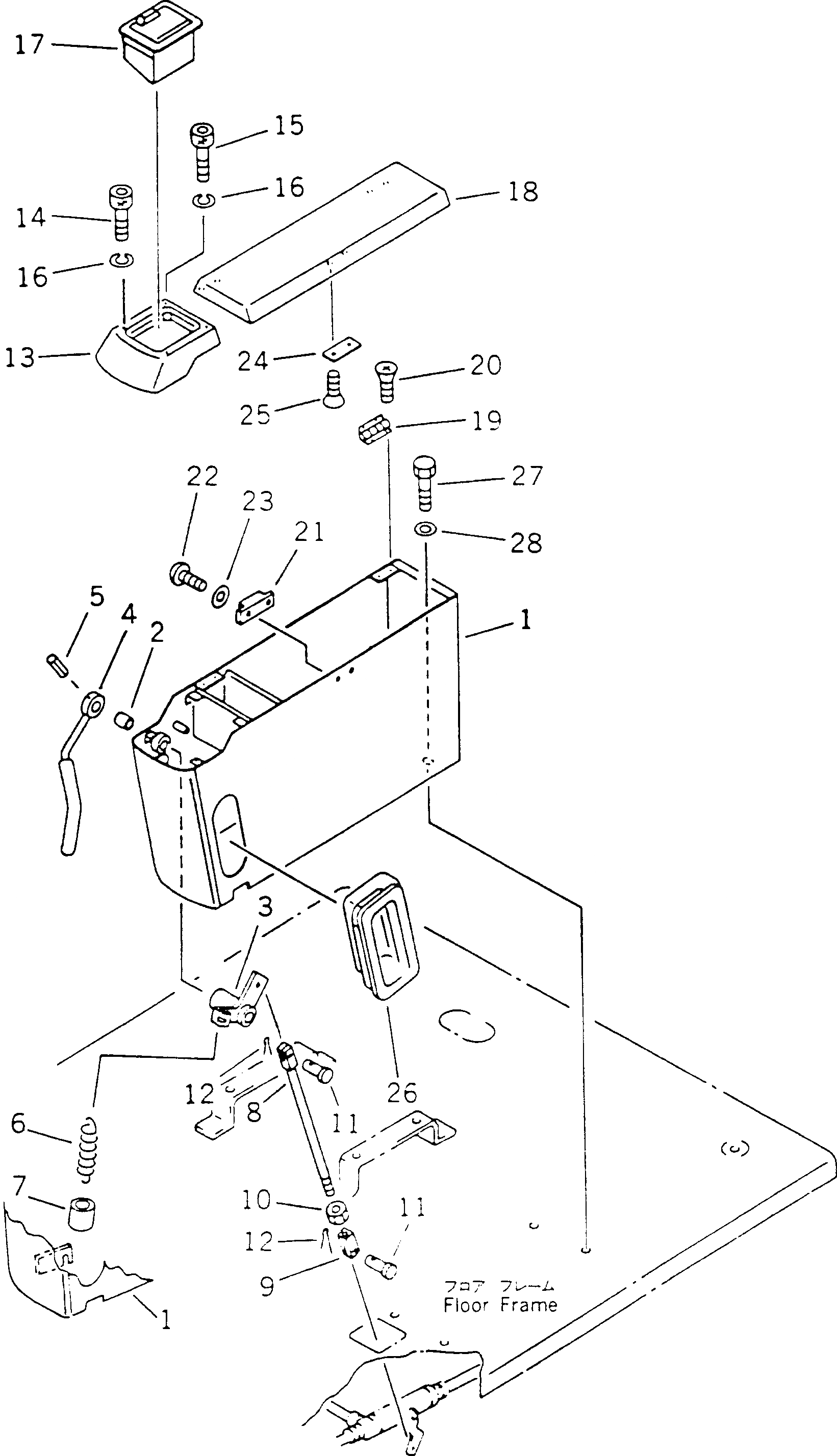 Схема запчастей Komatsu PC60-6 - MAGAZINE КОРПУС И РЫЧАГ БЛОКИРОВКИ РАБОЧ. ОБОРУД. (EXCEPT СПЕЦИФ-Я С ОТВАЛОМ) (ДЛЯ УДЛИНН. РЫЧАГ УПРАВЛ-Е) ЧАСТИ КОРПУСА