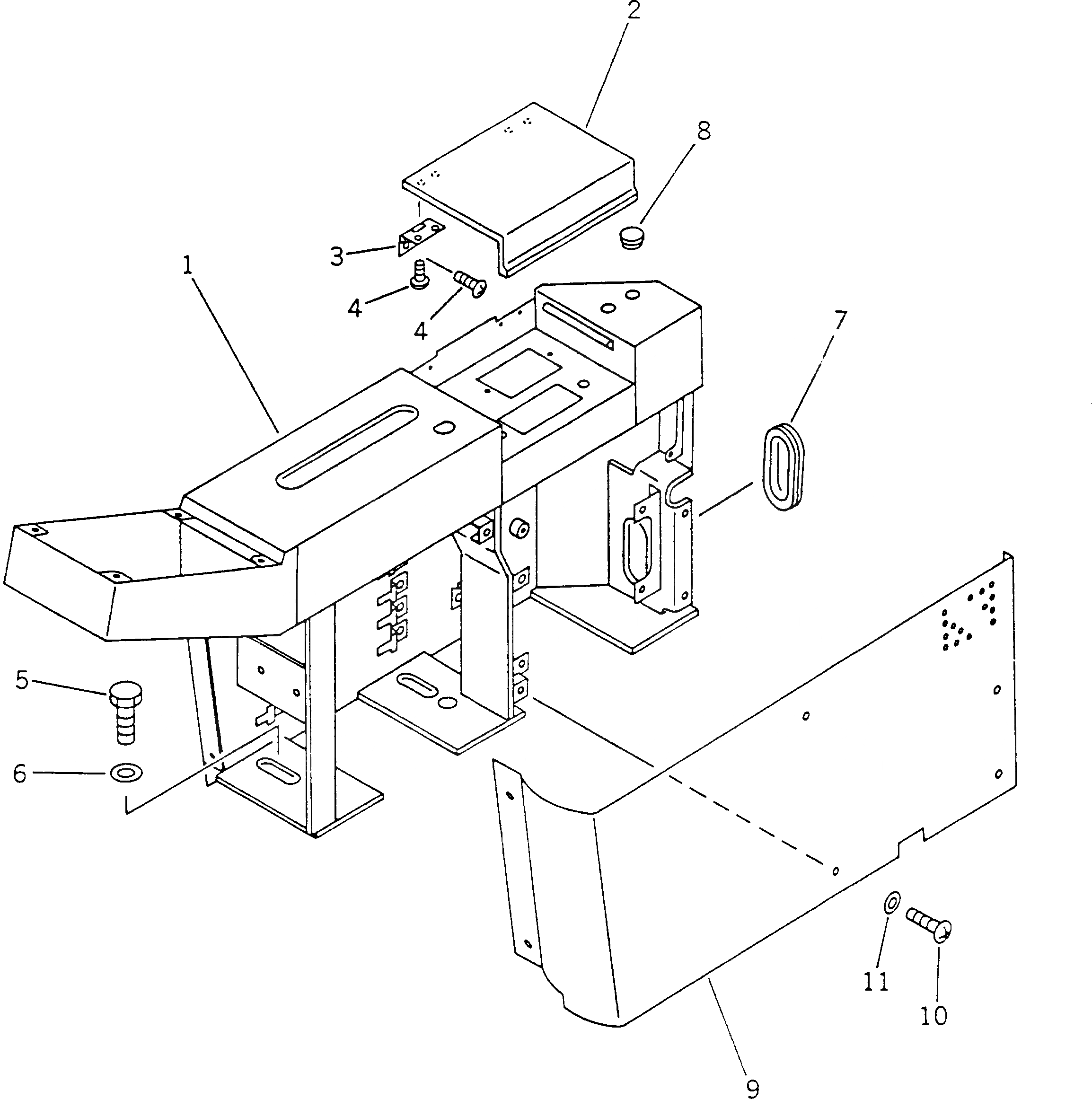 Схема запчастей Komatsu PC60-6 - КОРПУС ПАНЕЛИ ПРИБОРОВ (EXCEPT СПЕЦИФ-Я С ОТВАЛОМ)            (ДЛЯ УДЛИНН. РЫЧАГ УПРАВЛ-Е)(№-) ЧАСТИ КОРПУСА