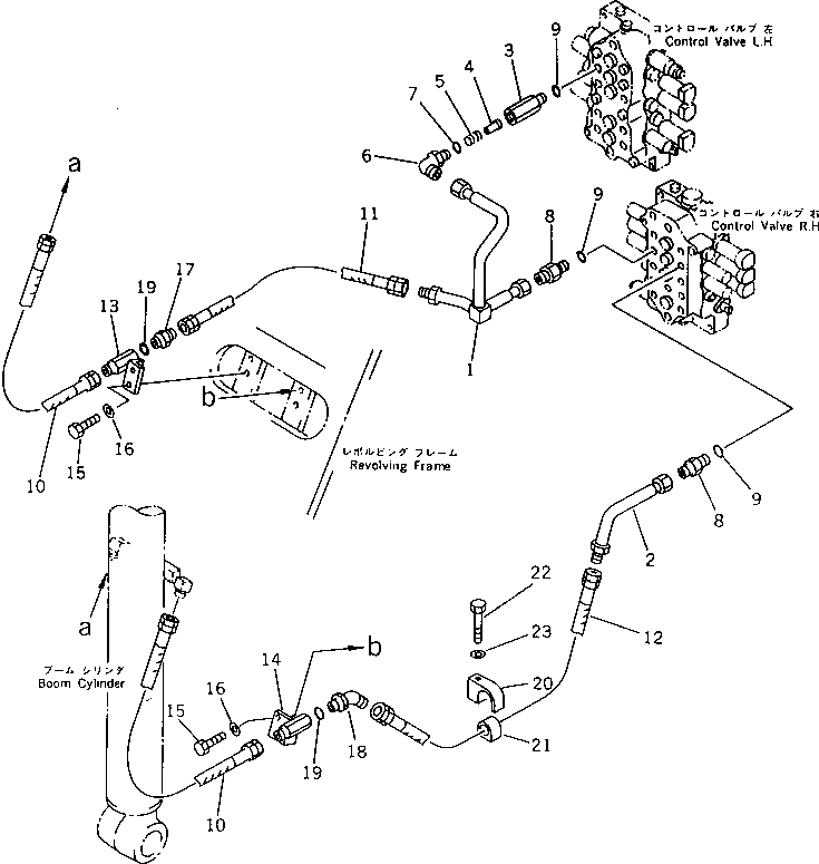 Схема запчастей Komatsu PC60-6 - ГИДРОЛИНИЯ (ЦИЛИНДР СТРЕЛЫ) (ДЛЯ УДЛИНН. РЫЧАГ УПРАВЛ-Е) УПРАВЛ-Е РАБОЧИМ ОБОРУДОВАНИЕМ